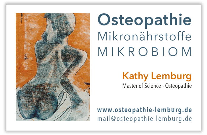 Visitenkarte Praxis für Osteopathie Kathy Lemburg